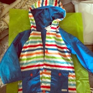 Fun striped rain jacket